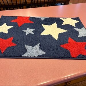 Star Patterned Rug - Red, White, and Blue
